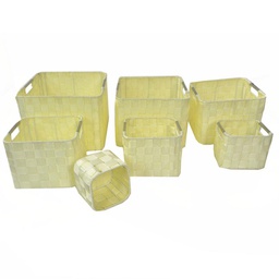 [V23153100BI] Cassetto poliestere crema 1-7 cm 30x30h20