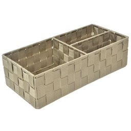 [V23152400CR] Cassetto poliestere tortora 3 scomparticm 37x17h10