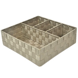 [V23152300CR] Cassetto poliestere tortora quadro cm 32x32h10