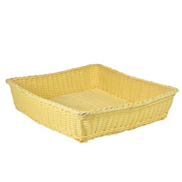 [V0104980000] Cesta espositore polyrattan naturale quadrata cm40x40h10