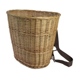 [V4400490000] Cesta gerla vimini bollito singolo con bretelle regolabili cm 42x31h38