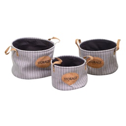 [V2320580000] Cesta tessuto 1-3 grigio tondo cm ø35h30