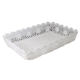 [V1721970000] Cestina pizzo rettangolare cm37x26h6,5
