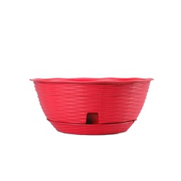 [1938621] Ciotola Paglia Con Sottovaso D 30 Cm Rosso Corallo
