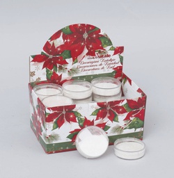 [1908097] Cofanetto Glitter Cm.6 Gr.10 In Display Bianco decorazione di Natale