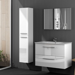 [CAP94615] Colonna Bagno Aruba Cm. 30 x 25 x 150h Bianco