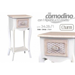 [GIC729126] Colonnina comodino charm shabby cm 34 x 28 x 71 H