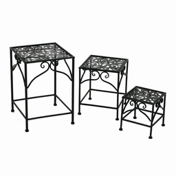 [V6433560000] Colonnina metallo jessica nera 1-3 cm 30x30h43 quadra bassa