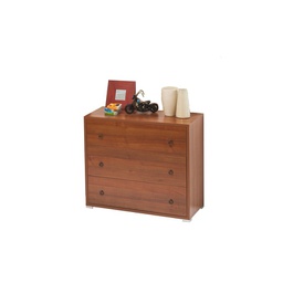 [A10024] Como' maxi 3 cassetti noce antico in legno nobilitato H.81x L.91x P.45 cm