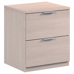 [CAP95010] Comodino camera due cassetti rovere chiaro CM.38X34 x 45h