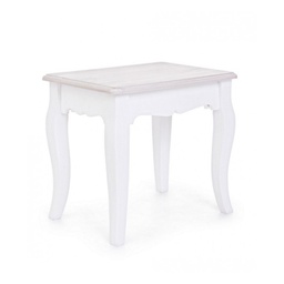 [B0744850] Comodino shabby in MDF Bianco CHARLENE 41x30x h38 cm