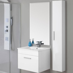 [BR606055] Composizione Bagno a sospensione Bianco 61x47x h47 cm