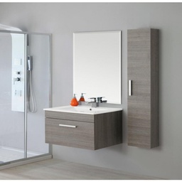 [BR606057] Composizione Bagno a sospensione in Rovere Scuro  61x47x h47 cm