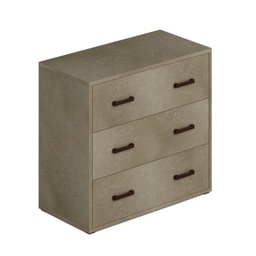 [AZ896414] Comò da camera con 3 cassetti Argilla in legno nobilitato cm 91x45xh81