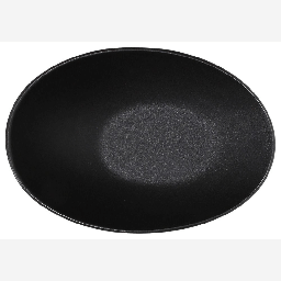 [20007873] Contenitore Ovale 25 cm in Ceramica Nero