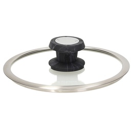 [1932949] Coperchio trasparente con bordo in acciaio 20 centimetri Linea Sphera Tognana