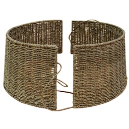 [V6141140000] Copribase cordoncino albero natale marrone tondo cm 66x55h28