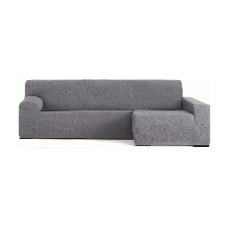 [FZ99207] Copridivano Troya elastico penisola destra grigio bracciolo lungo 250/310