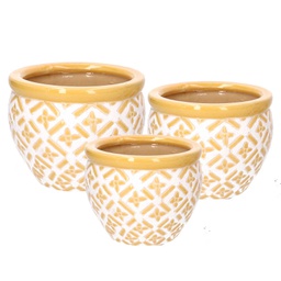 [V5866740000] Coprivaso ceramica 1-3 arancione biancocmø30h21