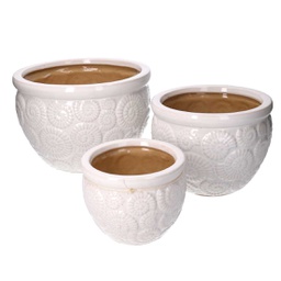 [V5864080000] Coprivaso ceramica 1-3 bianco cmø30h21
