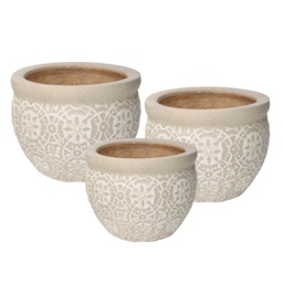 [V5866750000] Coprivaso ceramica 1-3 decori bianco cmø30h21