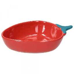 [20003568] Cotola 18x12x4,5h cm Fragole Stoneware Rosso