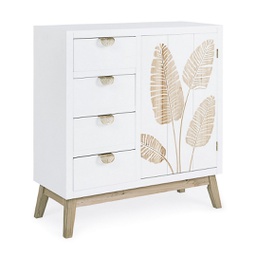 [B0744971] Credenza Folium 1 anta 4 cassetti 75x30x80h cm