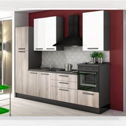 [FZ96383] Cucina Petrol 300x216 H antracite bianco gordon