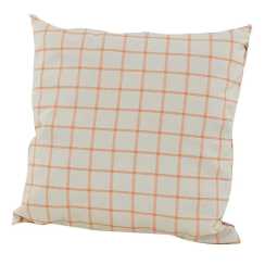 [V9130640000] Cuscino quadri arancio jm-2158 cm. 40 x40