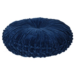 [V2512300000] Cuscino velluto blu cm ø40h12