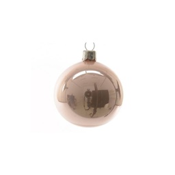 [19625685] Box Da 6 Decorazione Albero Di Natale Pallina In Vetro  Rosa Lucido Cm 6