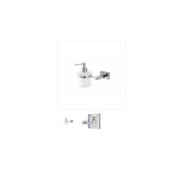 [20040708] Dispenser dosasapone Feridras per bagno rock cromall/vetro satinato