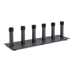 [B0795389] Display 6 posti porta ombrellone metallo grigio scuro cm 100 x 30 x 26