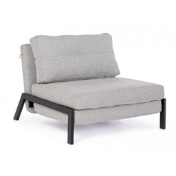 [B0735205] Divano letto salvaspazio un posto in tessuto Beige HAYDEN 95x96x h79 cm