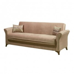[EFFEZ93940] Divano letto tre posti con Contenitore BUKET in tessuto Beige 217x86x h85 cm EFFEZ