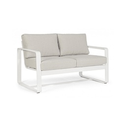 [B0663106] Divano per esterno due posti Bianco MERRIGAN 134x78x h84 cm