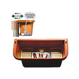 [1938625] Elegante Vaso Rettangolare con Piedistallo Rondine 60 h 18 Bama