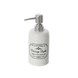 [1936840] Elegante dispenser di sapone della serie New York, bianco e raffinato.