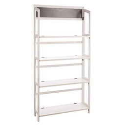 [B0721252] Espositore 4-piani rettangolari con lavagna in legno stile rustico