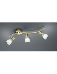 [TRIO871010308] Faretto Da Soffitto 3 Luci Orientabile Levisto Ottone Trio Lighting
