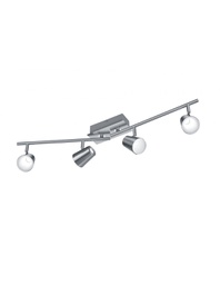 [TRIO873110407] Faretto Da Soffitto 4 Luci Orientabile Narcos Nichel Trio Lighting