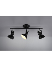 [TRIOR80153032] Faretto Gina Nero Opaco 3 Spot L60 cm Trio Lighting