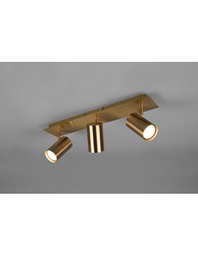 [TRIO802400304] Faretto Marley 3 Spot GU10 Ottone Invecchiato L48 cm Trio Lighting