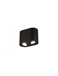 [TRIO612900232] Faretto Soffitto 2 Spot GU10 Orientabili Cookie Nero Trio Lighting