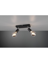 [TRIOR80182032] Faretto Spot 2xE27 Vannes Nero L26 cm Trio Lighting