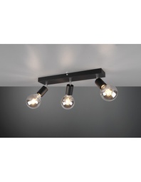 [TRIOR80183032] Faretto Spot 3xE27 Vannes Nero L44 cm Trio Lighting
