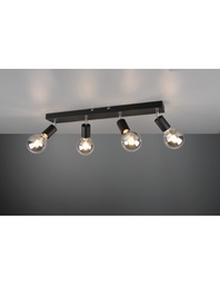 [TRIOR80184032] Faretto Spot 4xE27 Vannes Nero L60 cm Trio Lighting