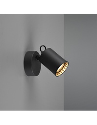 [TRIO803500132] Faretto Spot Cilindrico GU10 Orientabile Pago Nero Trio Lighting