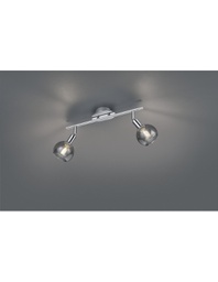 [TRIOR80592006] Faretto Spot Da Soffitto Cromo 2 Vetri Fumé Trio Lighting