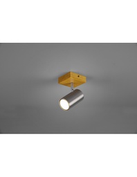 [TRIO812400107] Faretto Spot Marley Nichel E Legno 1xGU10 Trio Lighting